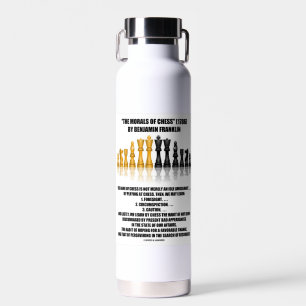 Bouteille D'eau Moralité Des Échecs Benjamin Franklin Échecs Réflé