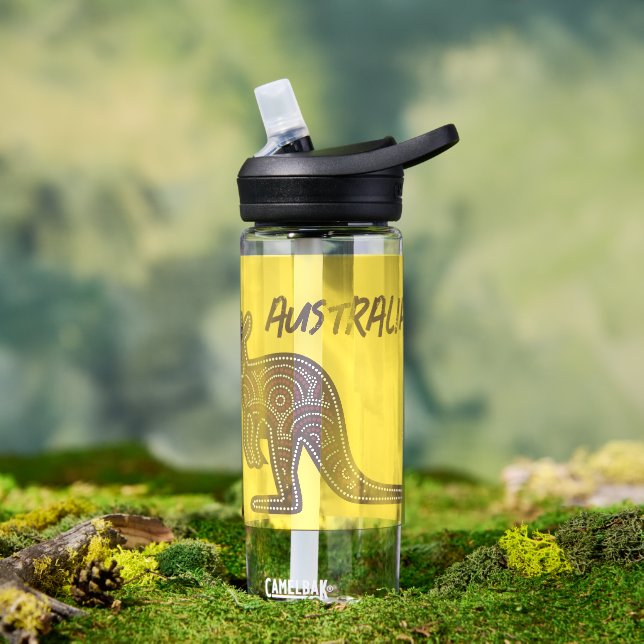 Bouteille D'eau Mosaïque autochtone de Kangaroo (Extérieur)