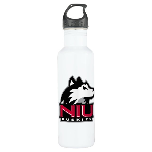 Bouteille D'eau Mot-symbole NIU Huskies (Devant)
