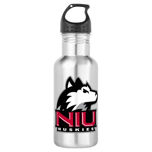 Bouteille D'eau Mot-symbole NIU Huskies (Devant)