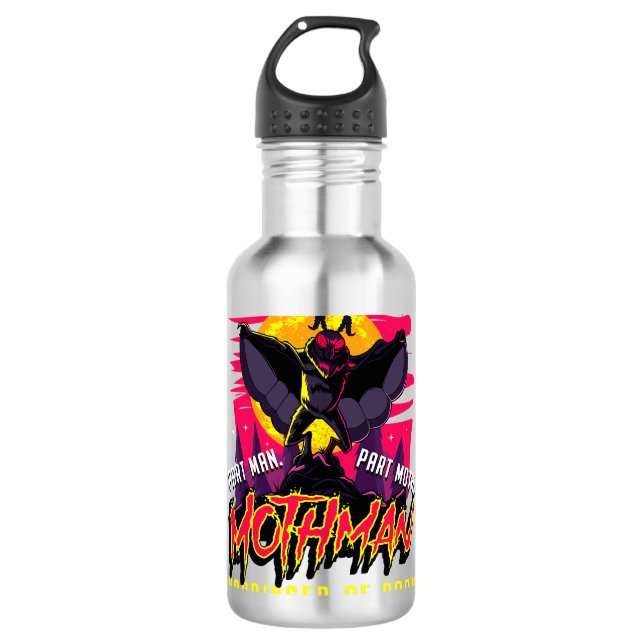 Bouteille D'eau Mothman Funny Cryptid Harbinger de Doom Part Man P (Devant)