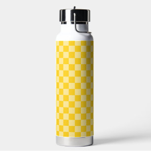Bouteille D'eau Motif à carreaux jaune enjoué