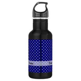 Bouteille D'eau Motif à pois bleu marine
