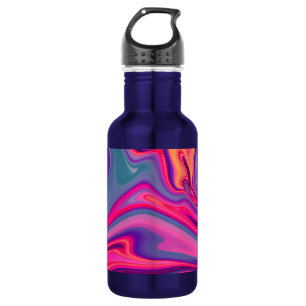 Bouteille D'eau Motif Abstrait vert bleu clair et tendance