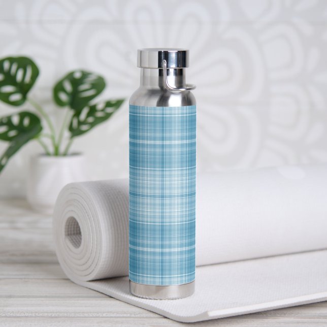 Bouteille D'eau Motif Aqua Plaid (Yoga)