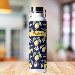 Bouteille D'eau Motif botanique de fruit de citron Citrus Monogram
