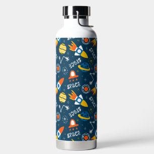 Bouteille D'eau Motif d'aventures spatiales colorées