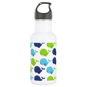 Bouteille D'eau Motif de baleines, Baleines mignonnes, Animaux mar