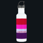 Bouteille D'eau Motif de bandes rouge, rose et violet<br><div class="desc">Restez hydraté avec style avec la bouteille d'eau en acier inoxydable Motif Red, Rose et Purple Stripes. Dotée d'un design rayé audacieux, cette bouteille isolée et durable garde vos boissons à la température parfaite tout en ajoutant une touche vibrante à votre quotidien. Parfait pour le travail, les voyages, les séances...</div>
