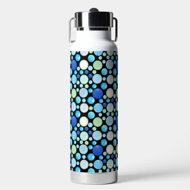 Bouteille D'eau motif de boules 3D.01.b Black BG (Salle de sport)
