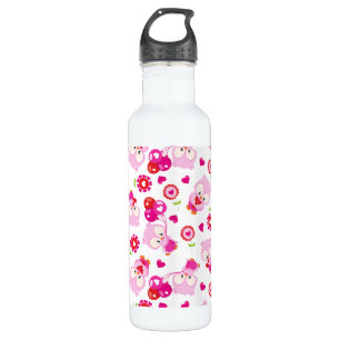 Bouteille D'eau Motif De Chouettes, Chouettes Mignonnes, Chouettes