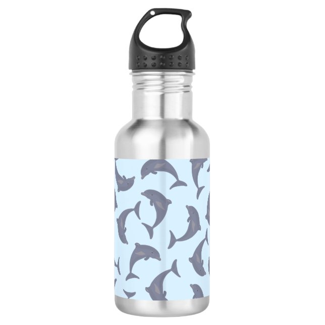Bouteille D'eau Motif de dauphins dans la mer (Devant)