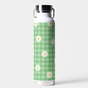 Bouteille D'eau Motif de de Fleur En vichy à carreaux verts