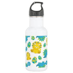 Bouteille D'eau Motif de dinosaures, dinosaures mignons, bébé dino