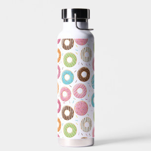 Bouteille D'eau Motif de Donuts Colorés Rétro pour une Fête Amusan