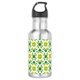 Bouteille D'eau Motif de feuille, motif de feuilles, feuilles vert