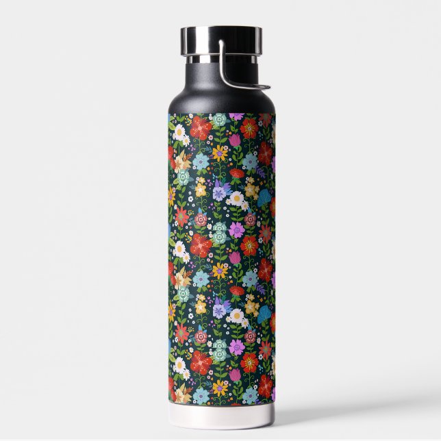 Bouteille D'eau Motif de fleurs sans soudure Ditsy-13554 (Gauche)