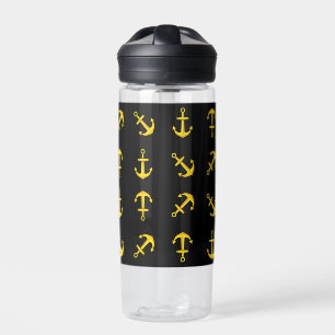 Bouteille D'eau Motif de jeu d'Ancres en bateau doré