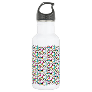Bouteille D'eau Motif de la typographie scientifique moderne