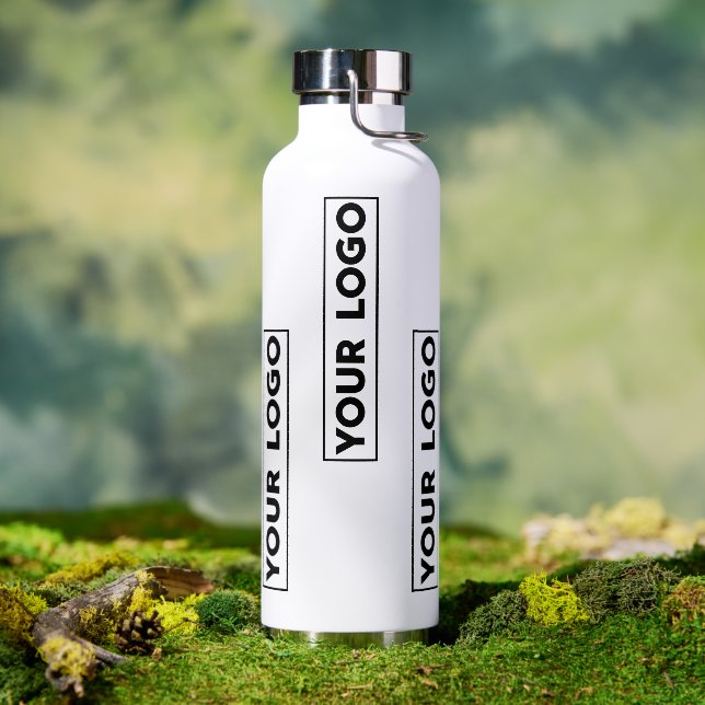 Bouteille D'eau Motif de logo large et cool blanc (Extérieur (pivotée))