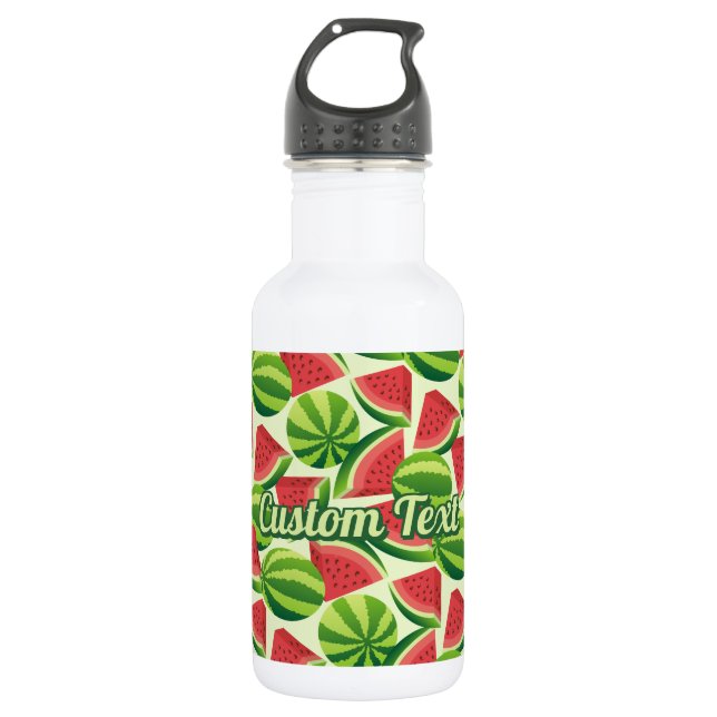 Bouteille d'eau Motif de pastèque en acier inoxyda (Devant)