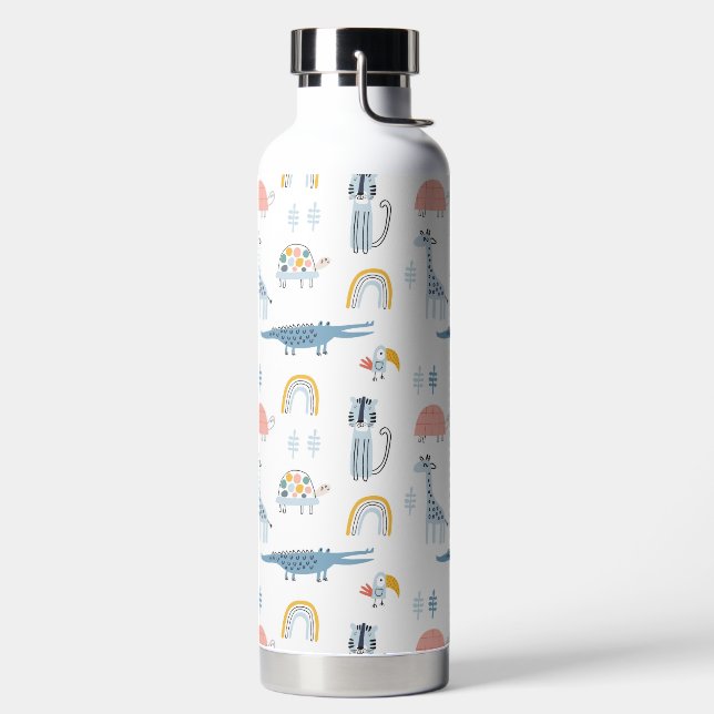 Bouteille D'eau Motif de plaisir animal Doodle (Droite)