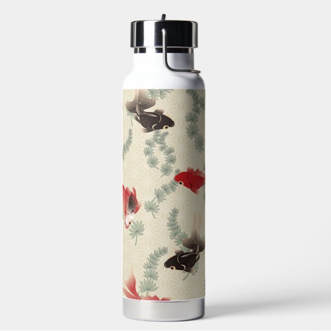 Bouteille D'eau Motif de poisson rouge japonais  (Gym)