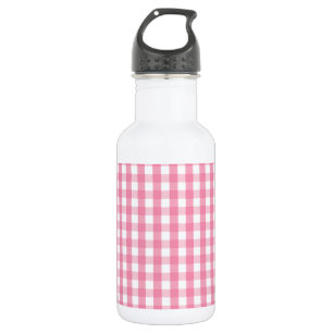 Bouteille D'eau Motif de vérification En vichy rose