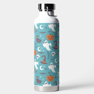 Bouteille D'eau Motif d'Halloween Turquoise amusant