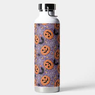 Bouteille D'eau Motif d'Halloween violet Jack-O-lanterne