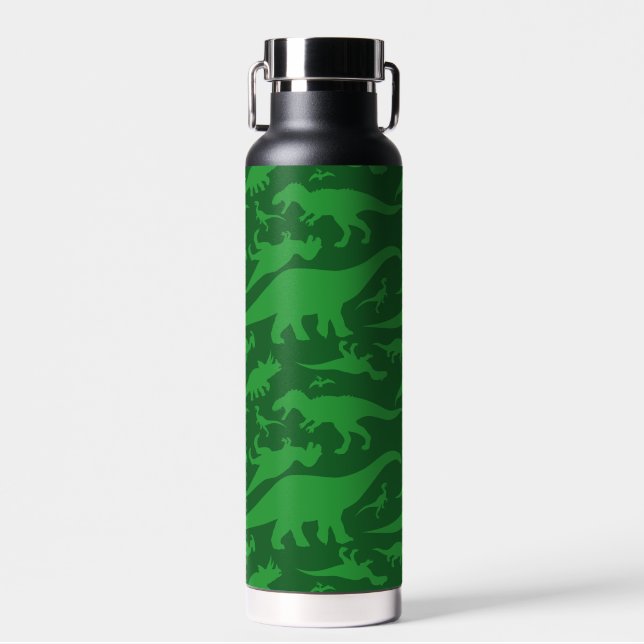 Bouteille D'eau Motif Dinosaur Vert (Avant)