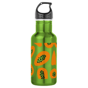 Bouteille D'eau Motif élégant papaye Monogramme