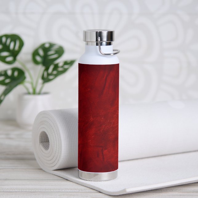 Bouteille D'eau Motif en cuir rouge (Yoga)