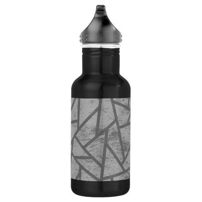 Bouteille D'eau Motif en mosaïque gris (Droite)