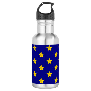 Bouteille D'eau Motif Étoiles Dorées, Bleu Nuit, Exclusif