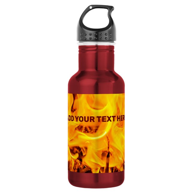 Bouteille D'eau Motif Feu Et Flames (Devant)