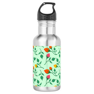 Bouteille D'eau Motif floral avec fleurs roses colorées