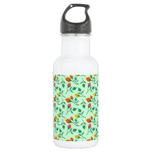 Bouteille D'eau Motif floral avec fleurs roses colorées