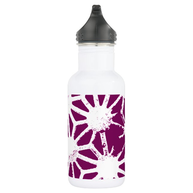 Bouteille D'eau Motif géométrique à baies et blanc (Droite)