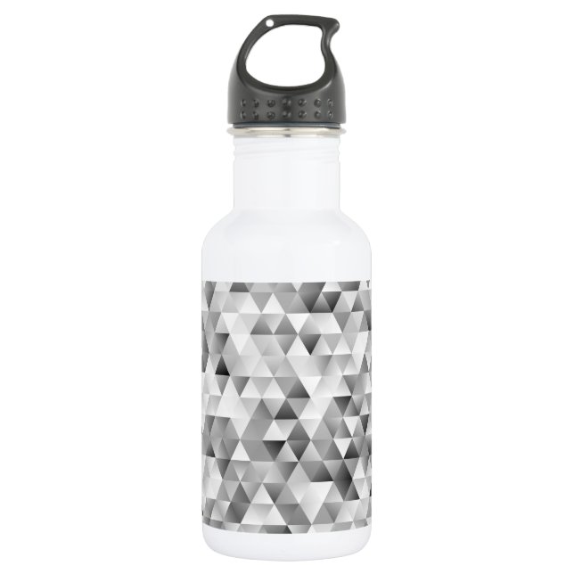 Bouteille D'eau Motif gris de triangle (Devant)