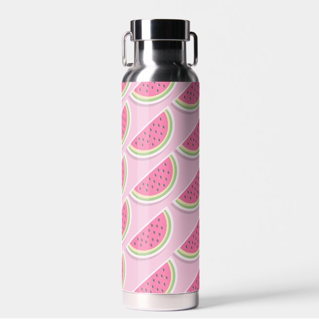 Bouteille D'eau Motif joli pastèque rose (Avant)