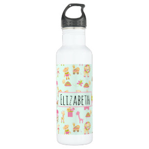 Bouteille D'eau Motif mignon avec Animaux et Jouets heureux