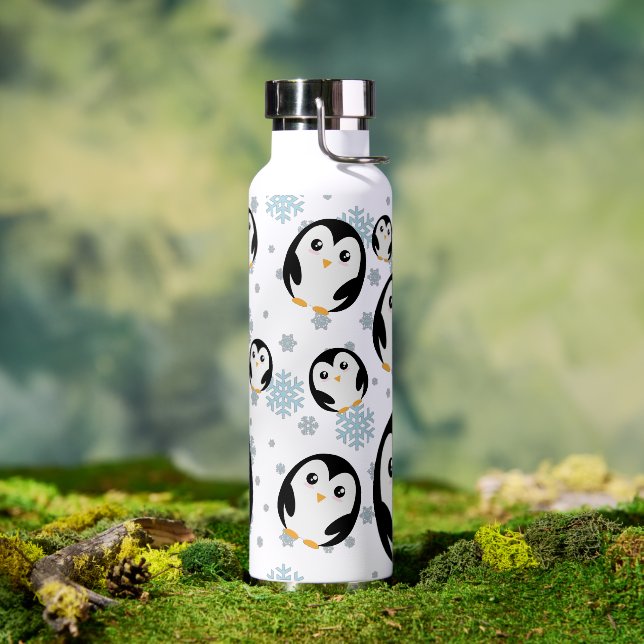 Bouteille D'eau Motif moderne à pente de pingouin arc-en-ciel mign (Extérieur)