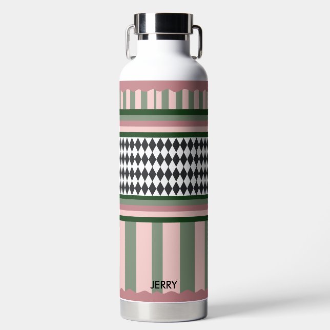Bouteille D'eau Motif Moderne Personnalisé (Avant)