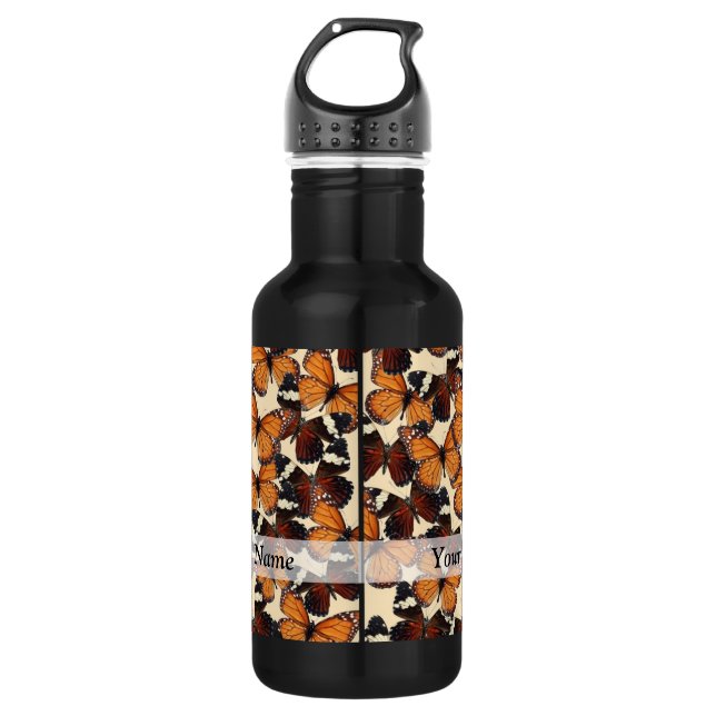 Bouteille D'eau motif papillon Brown (Devant)