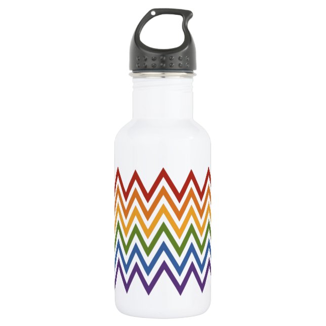 Bouteille D'eau Motif Rainbow Chevron (Devant)