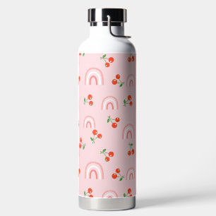 Bouteille D'eau Motif rose arc-en-ciel cerise