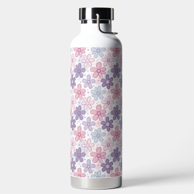 Bouteille D'eau Motif sans couture de fleurs Y2K (Droite)