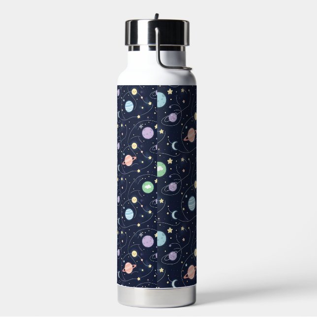 Bouteille D'eau Motif sans couture de planètes du système solaire (Gym)