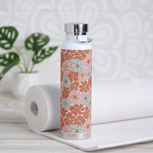 Bouteille D'eau Motif sans couture rétro (Yoga)